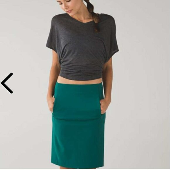 Cute Lululemon Teal Pencil Skirt So Comfy! - Picture 3 of 15